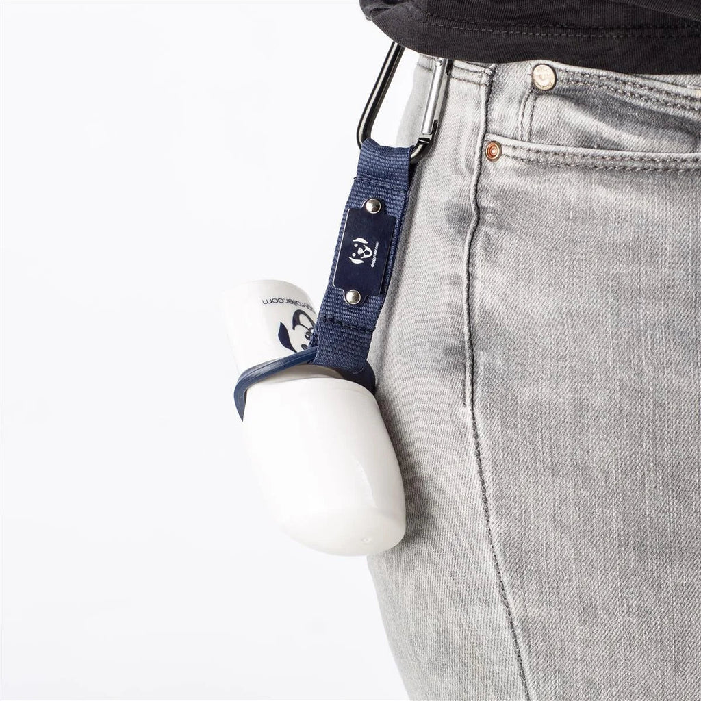 Doggyroller met karabijnhaak marineblauw - The Raven Shop