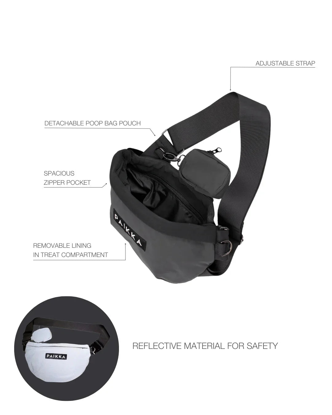 Paikka treatbag zwart - The Raven Shop