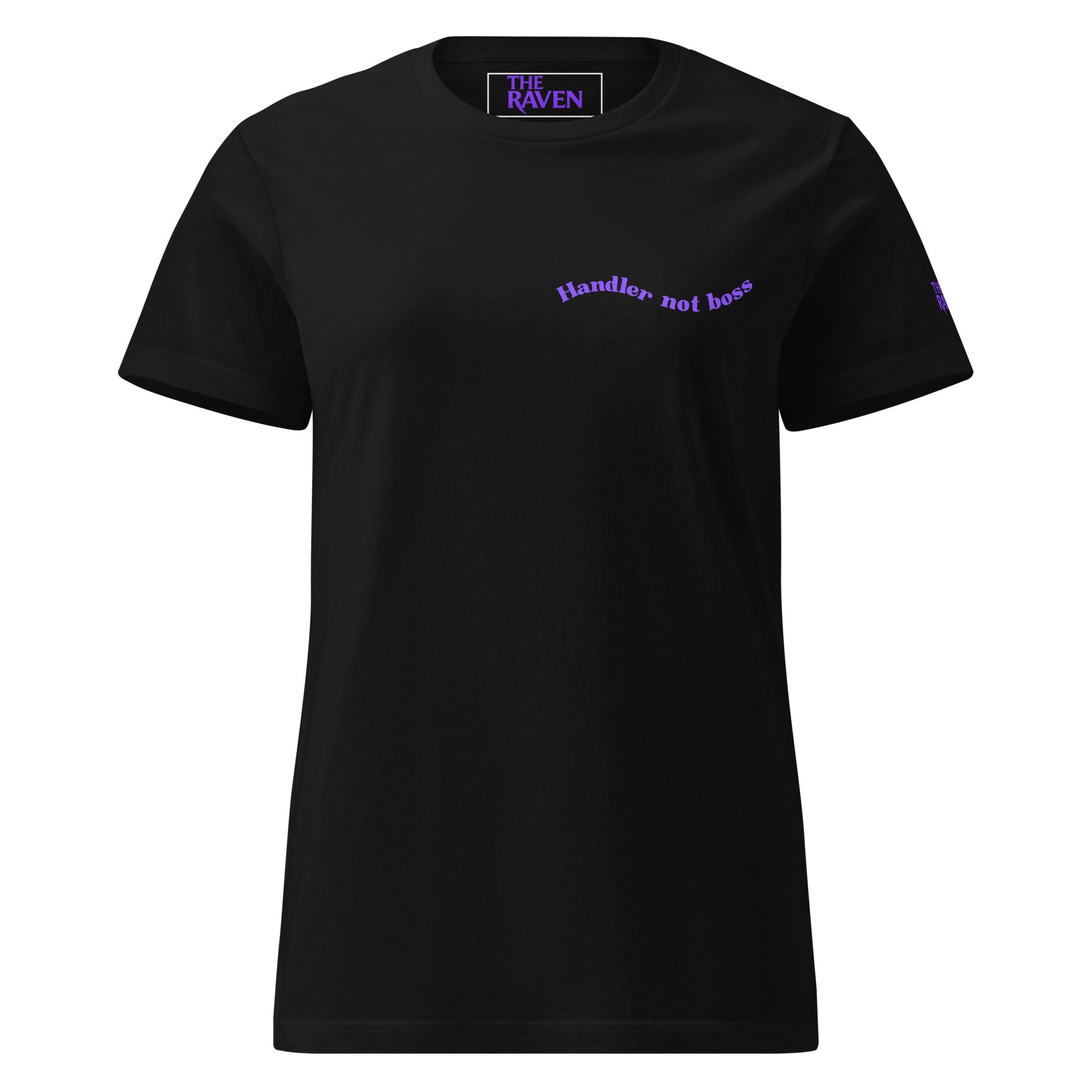 The Raven - Handler not boss - Purple print - Womens T-shirt - The Raven Shop