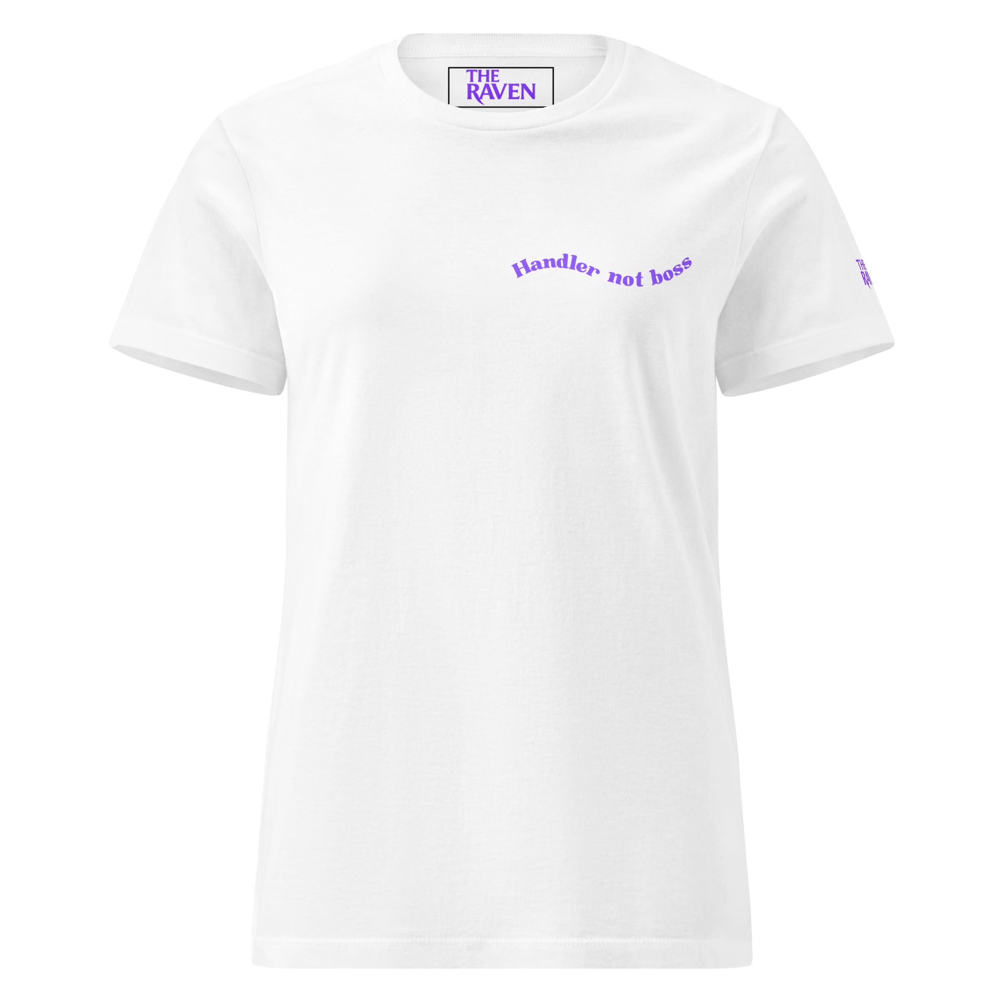 The Raven - Handler not boss - Purple print - Womens T-shirt - The Raven Shop