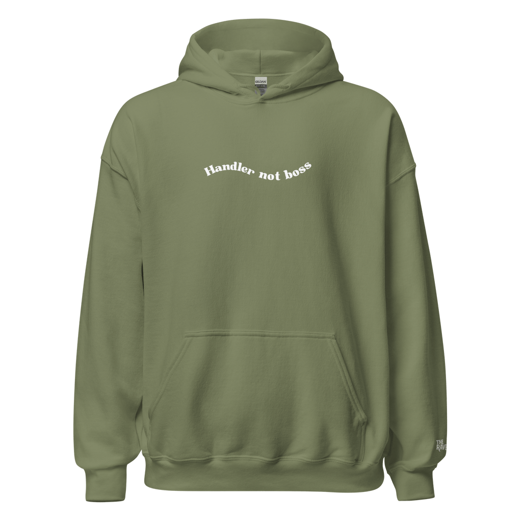 The Raven - Handler not boss - White print - Unisex Hoodie - The Raven Shop