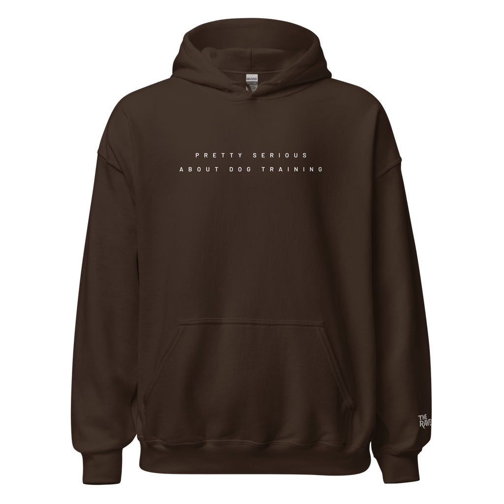 The Raven - Pretty Serious about dog training - White print - Unisex Hoodie - The Raven Shop