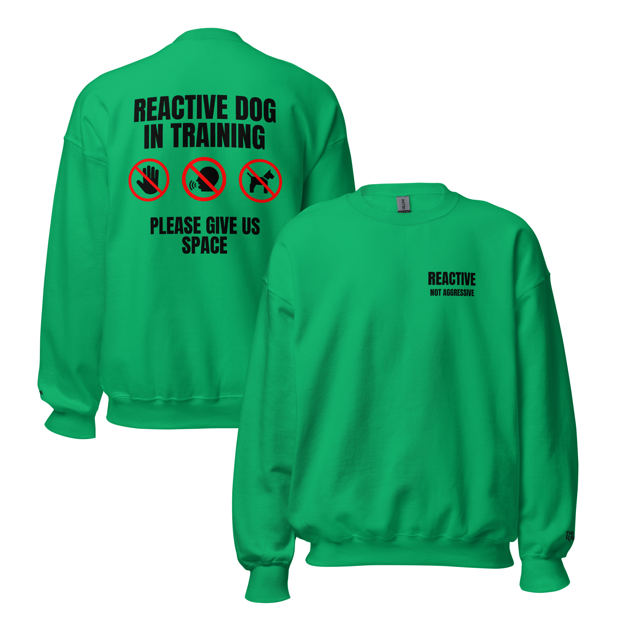 The Raven - Reactive dog in training - Black print - Unisex Sweater - The Raven Shop