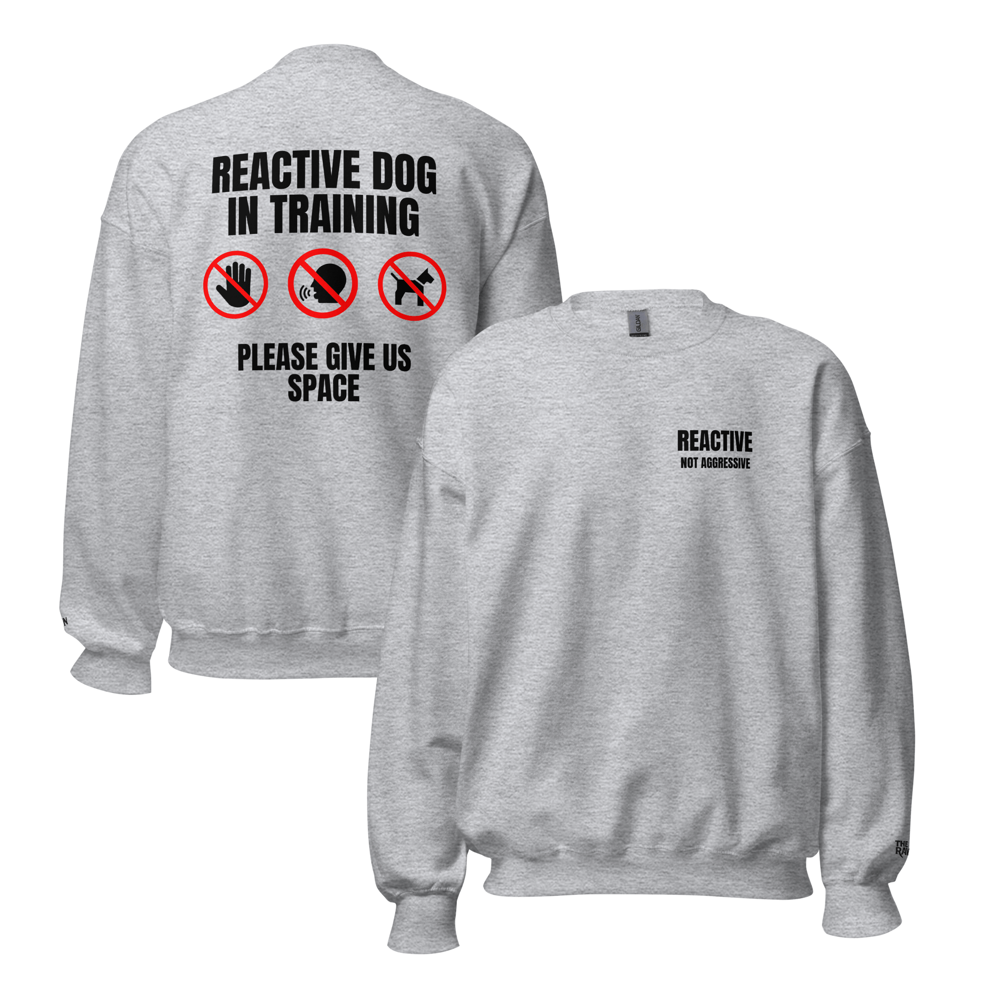 The Raven - Reactive dog in training - Black print - Unisex Sweater - The Raven Shop