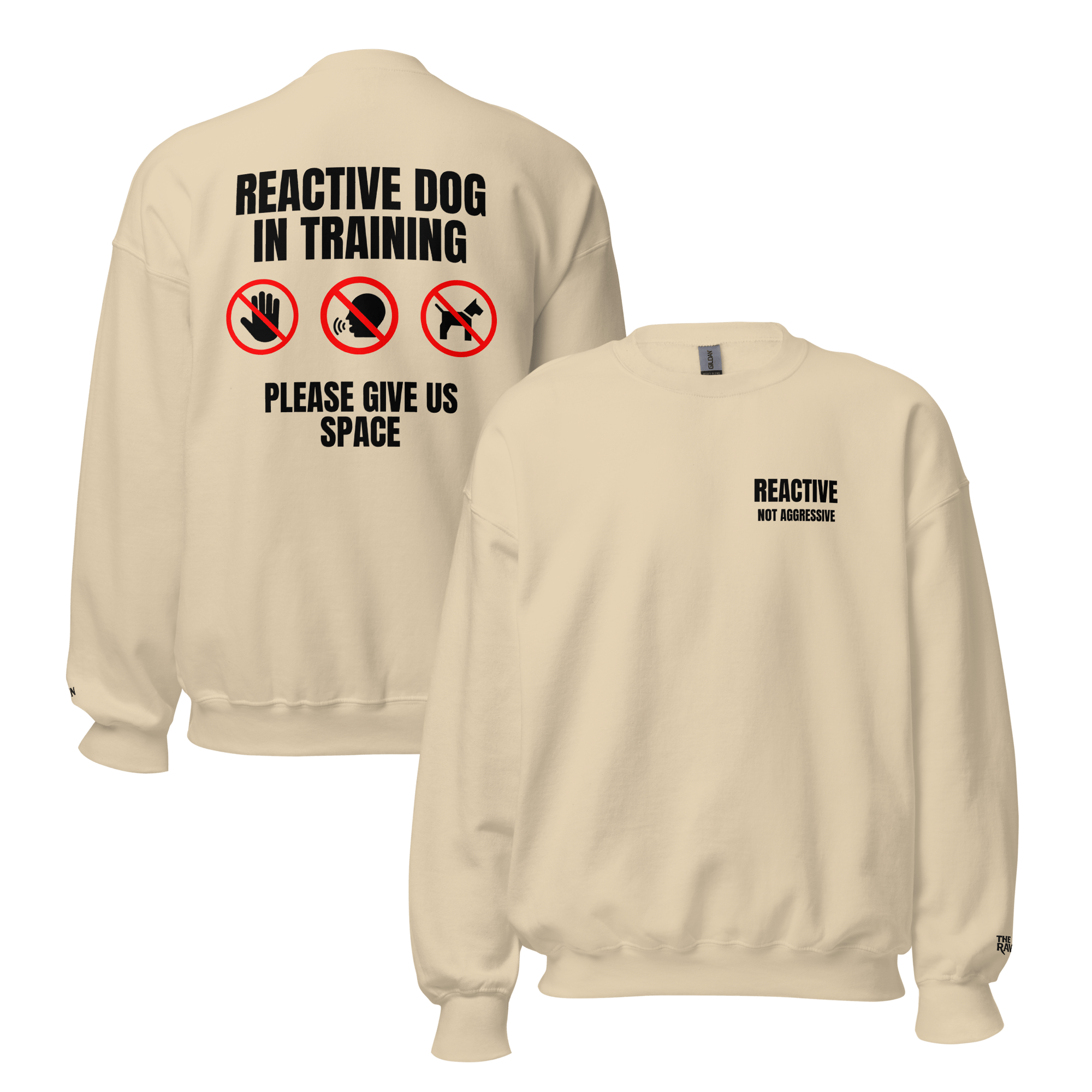 The Raven - Reactive dog in training - Black print - Unisex Sweater - The Raven Shop