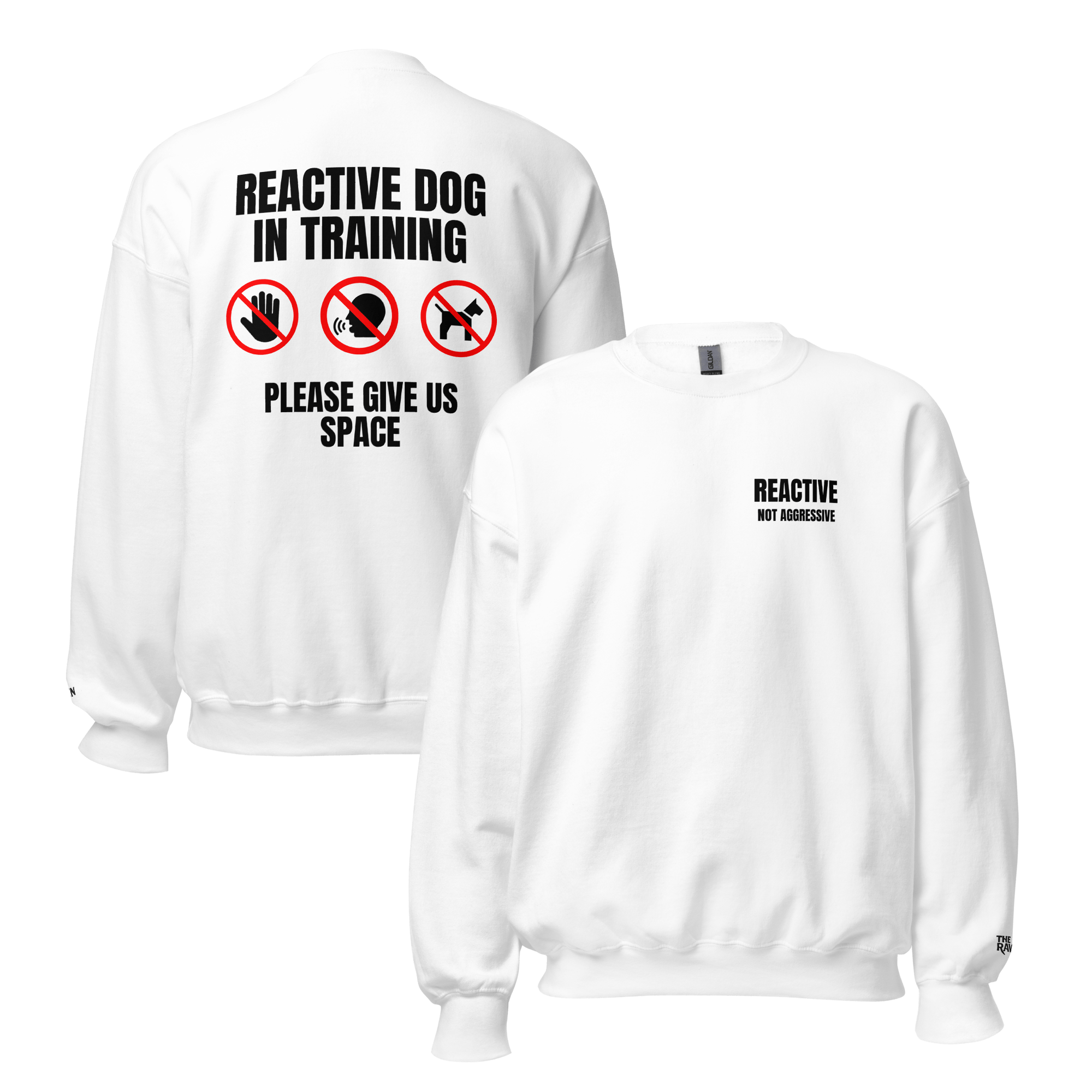 The Raven - Reactive dog in training - Black print - Unisex Sweater - The Raven Shop