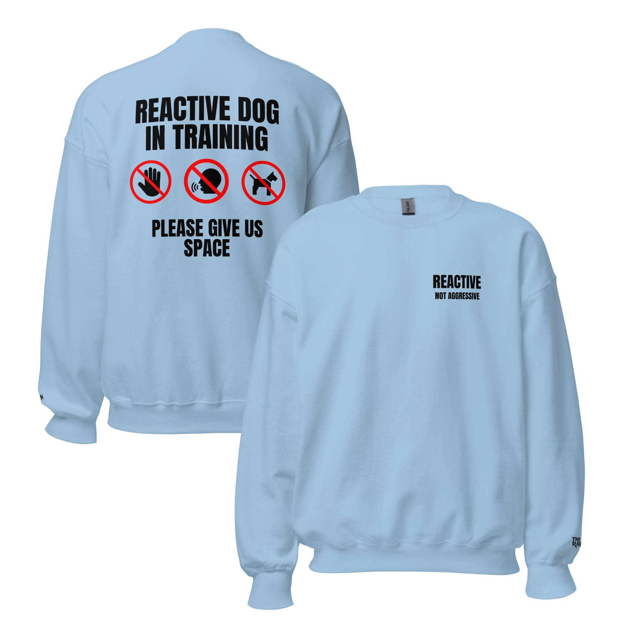 The Raven - Reactive dog in training - Black print - Unisex Sweater - The Raven Shop