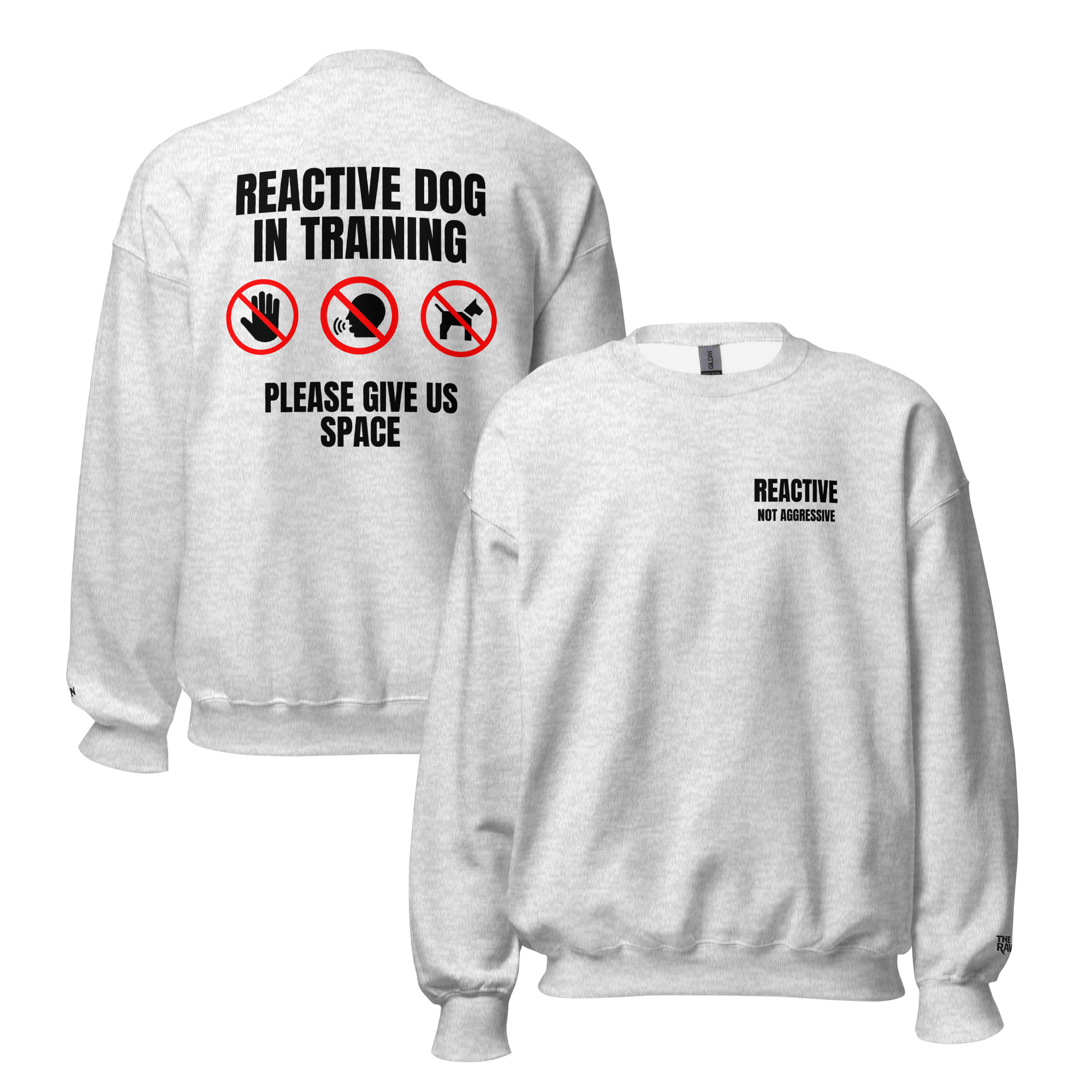 The Raven - Reactive dog in training - Black print - Unisex Sweater - The Raven Shop