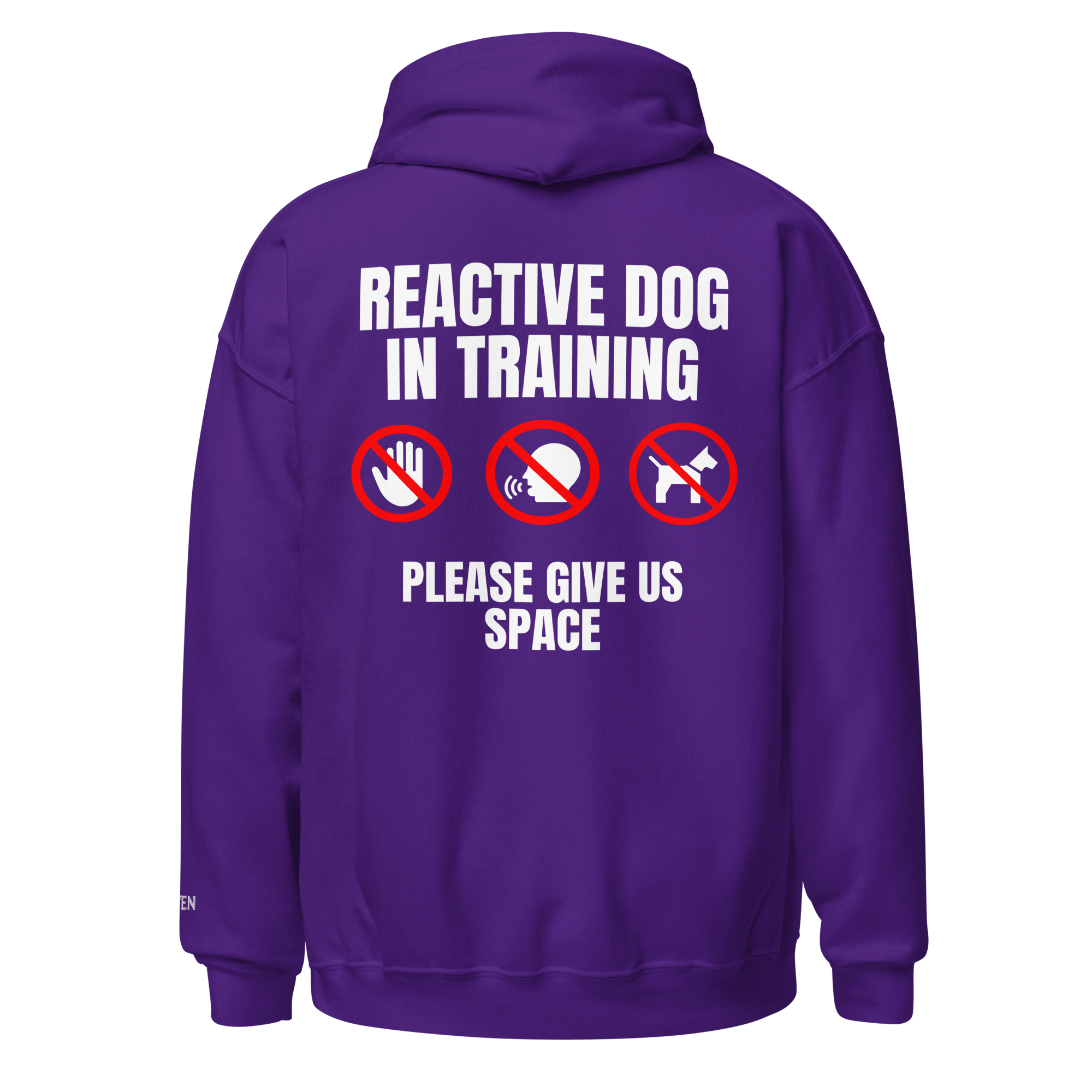 The Raven - Reactive dog in training - White print - Unisex Hoodie - The Raven Shop
