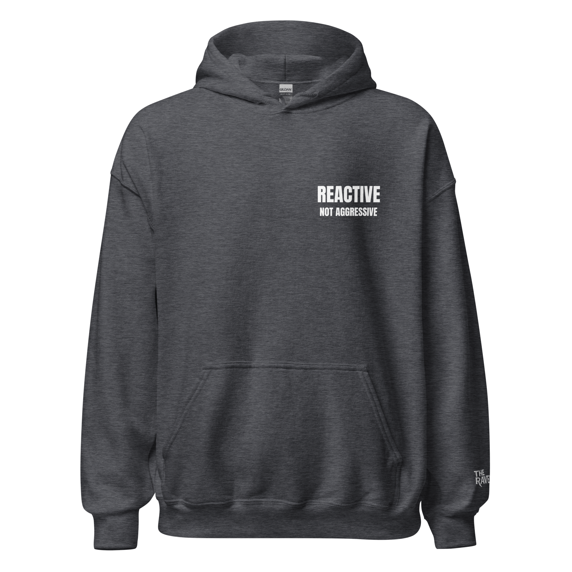 The Raven - Reactive dog in training - White print - Unisex Hoodie - The Raven Shop