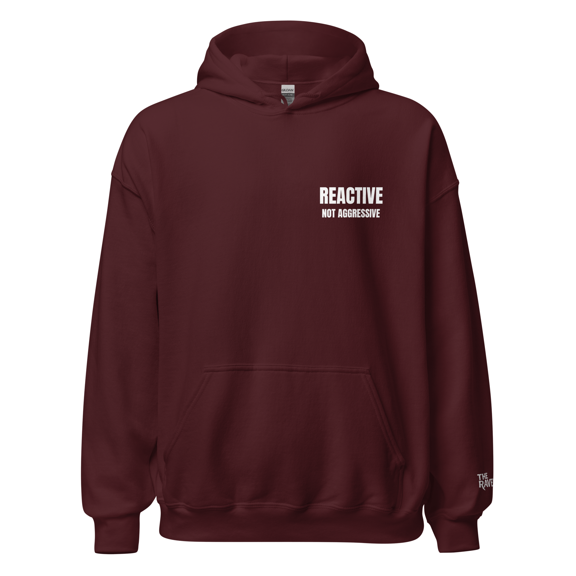 The Raven - Reactive dog in training - White print - Unisex Hoodie - The Raven Shop