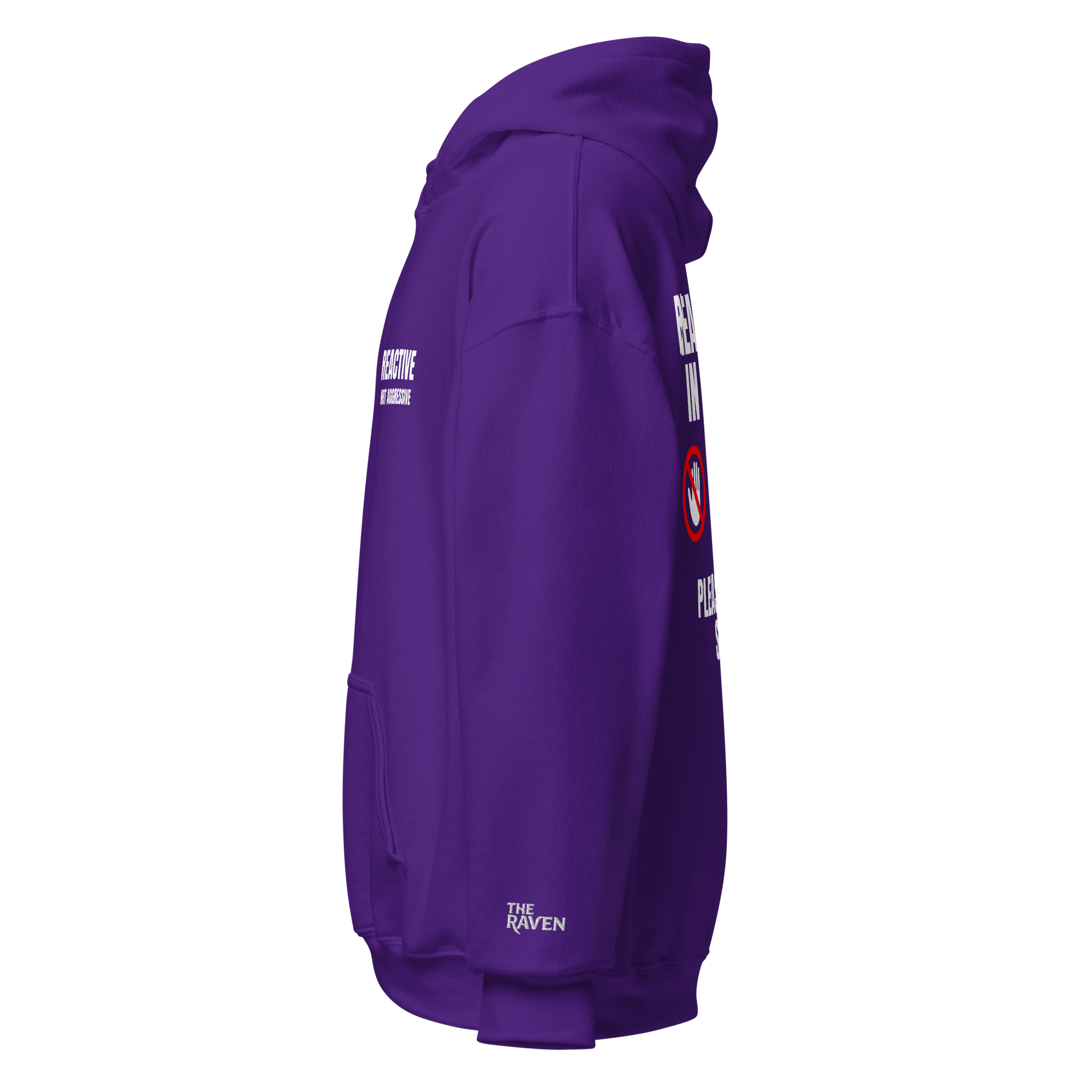 The Raven - Reactive dog in training - White print - Unisex Hoodie - The Raven Shop