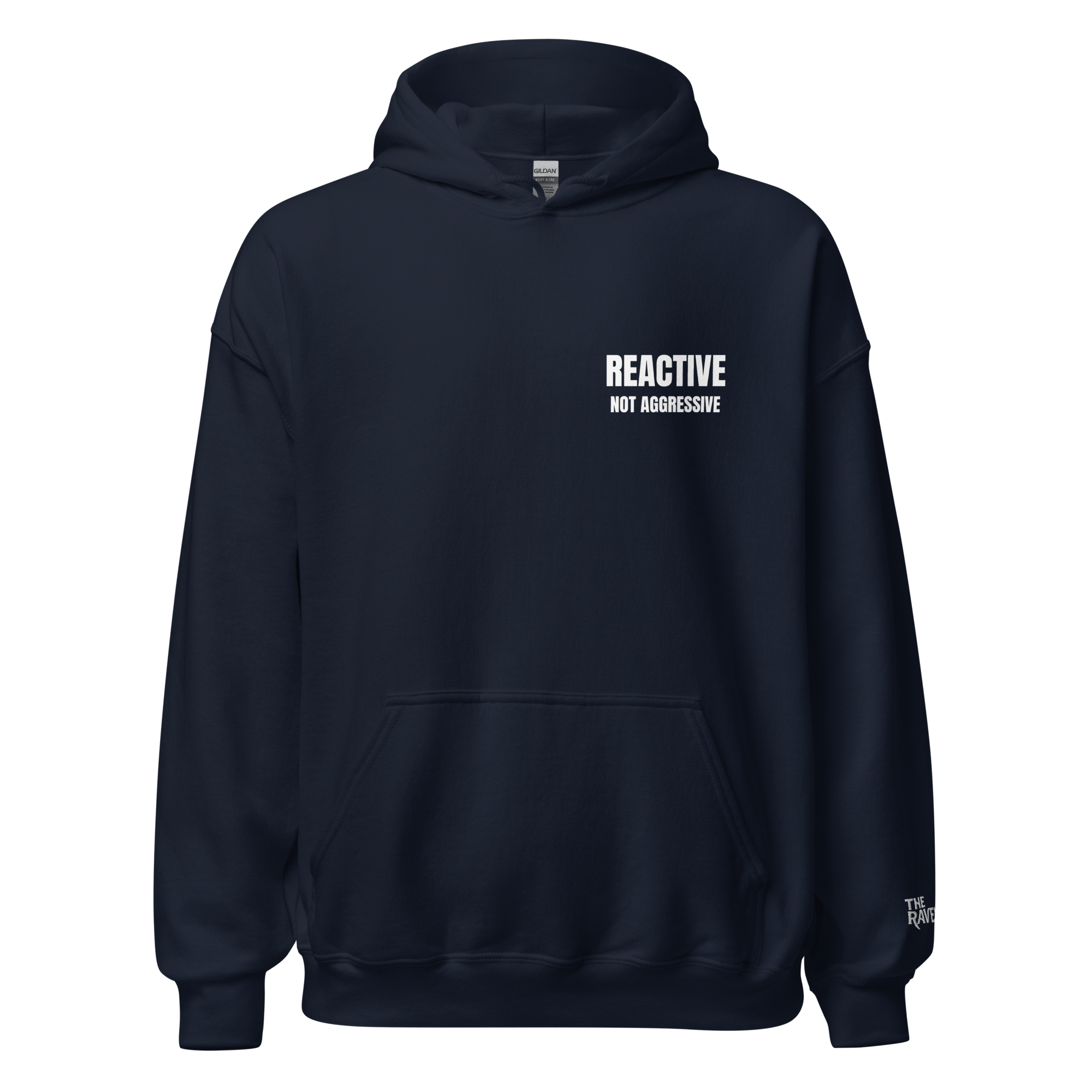 The Raven - Reactive dog in training - White print - Unisex Hoodie - The Raven Shop