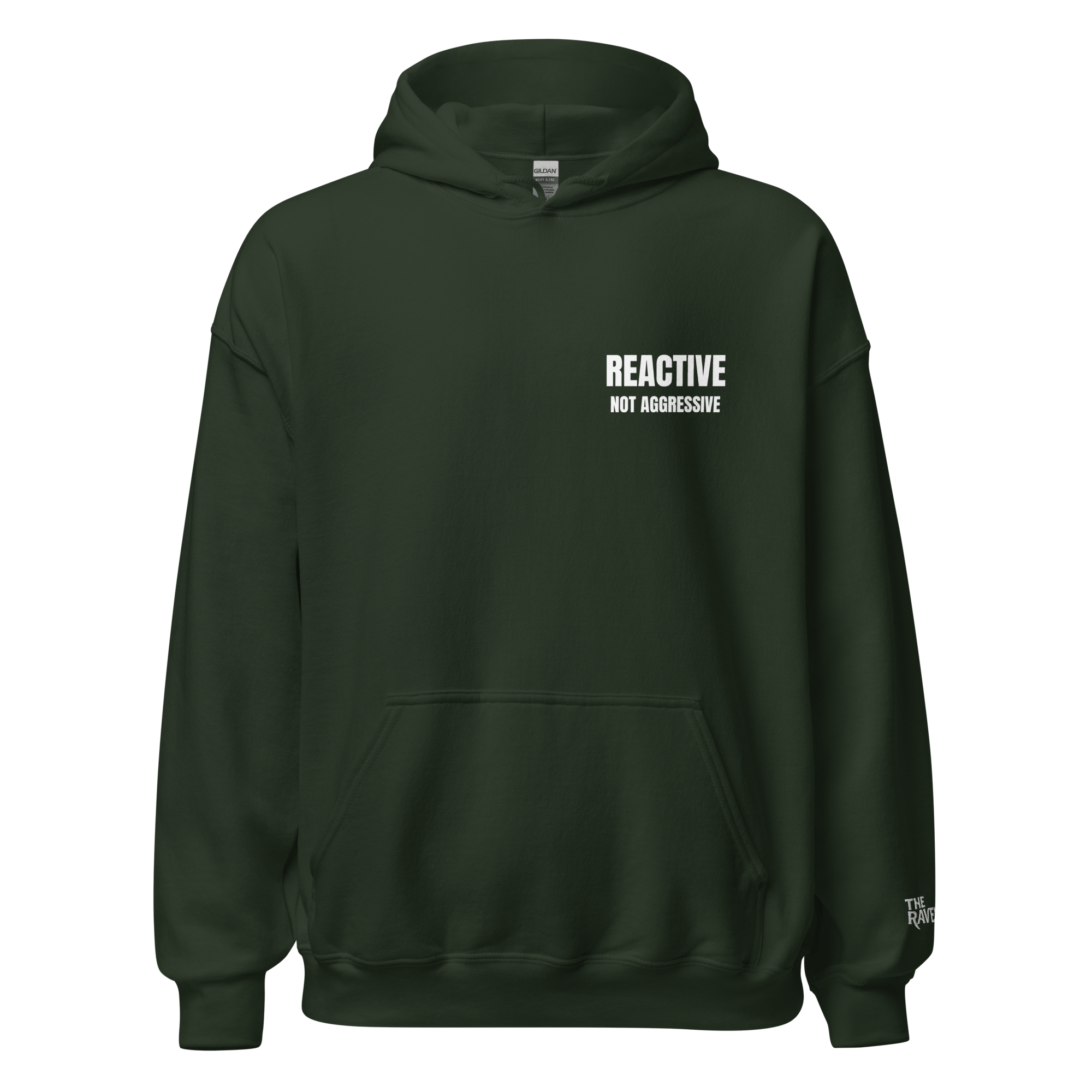 The Raven - Reactive dog in training - White print - Unisex Hoodie - The Raven Shop