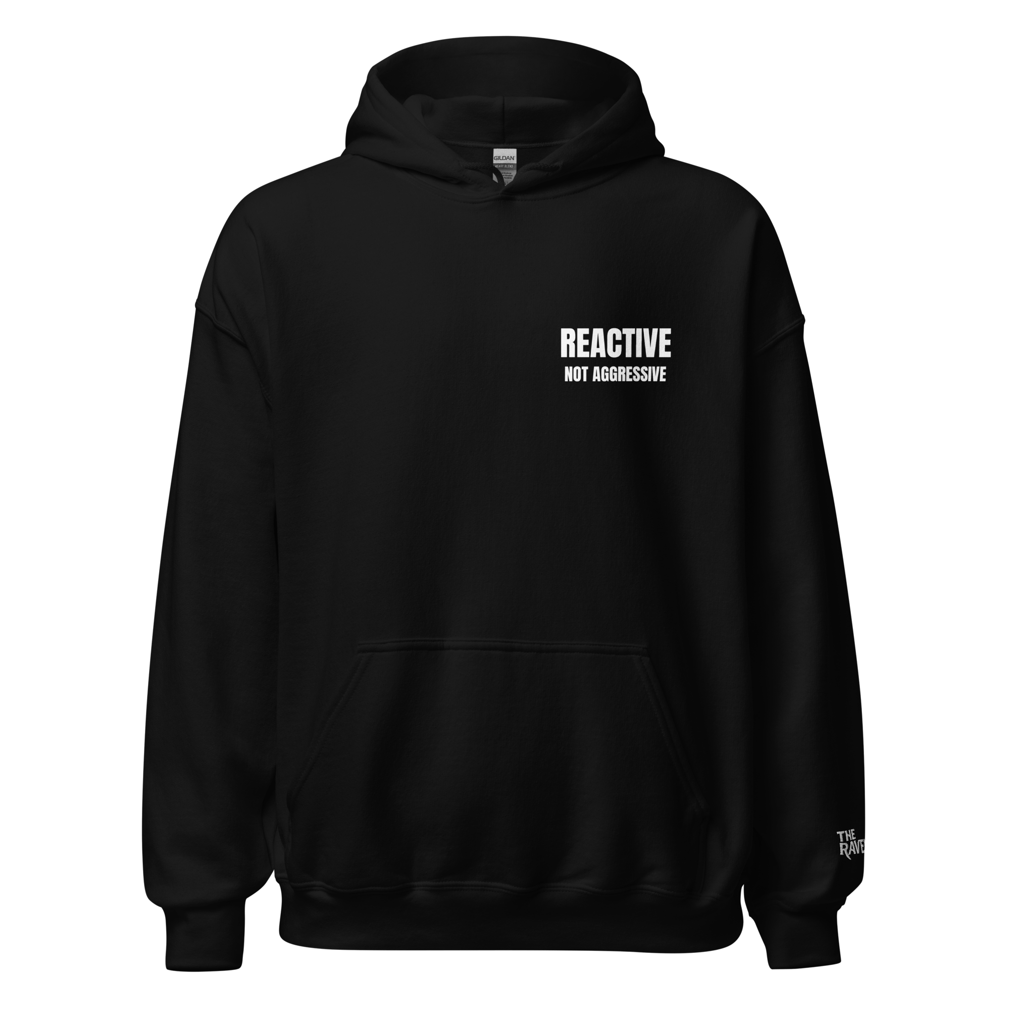 The Raven - Reactive dog in training - White print - Unisex Hoodie - The Raven Shop