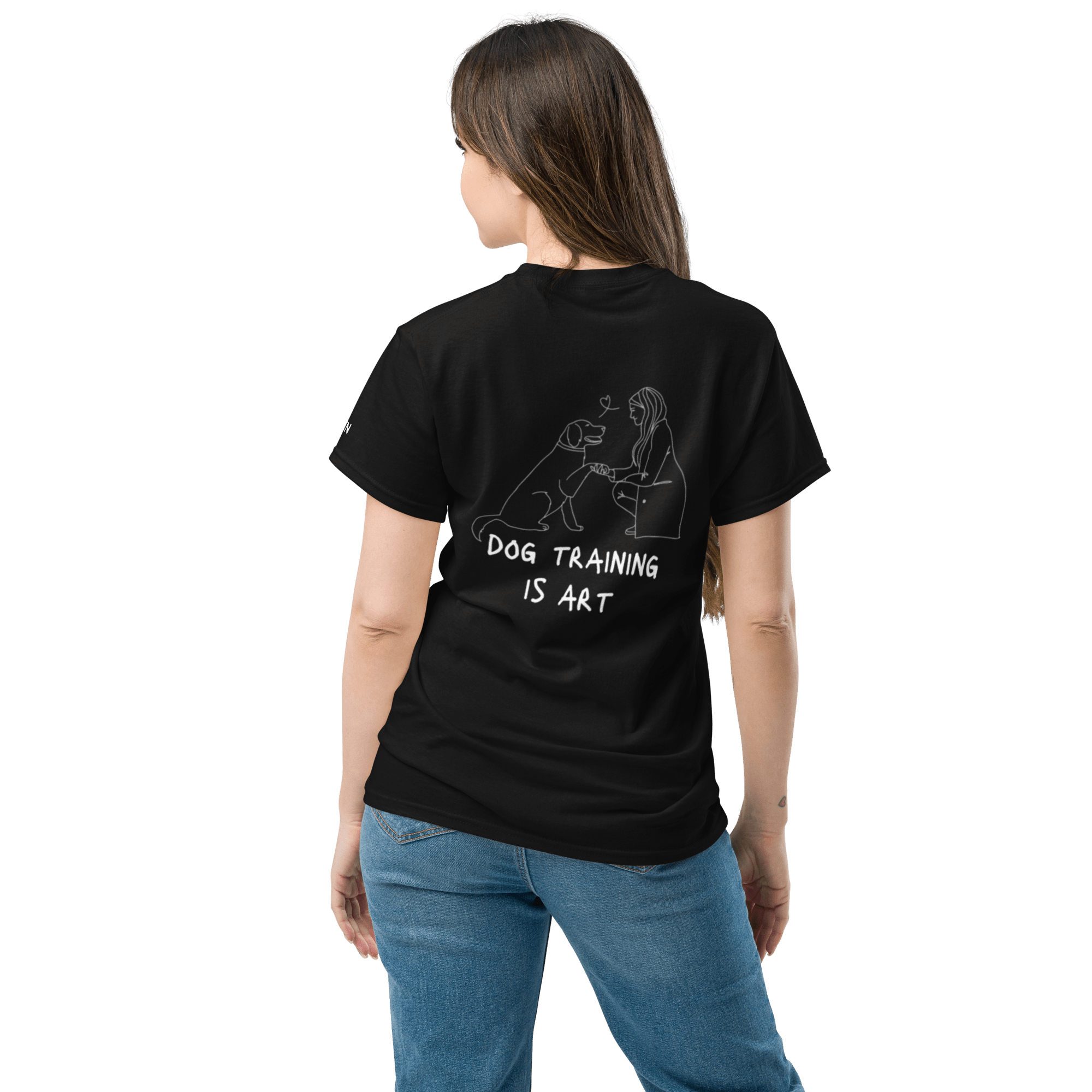 The Raven T-shirt - Dog training is art - Black - Unisex - The Raven Shop