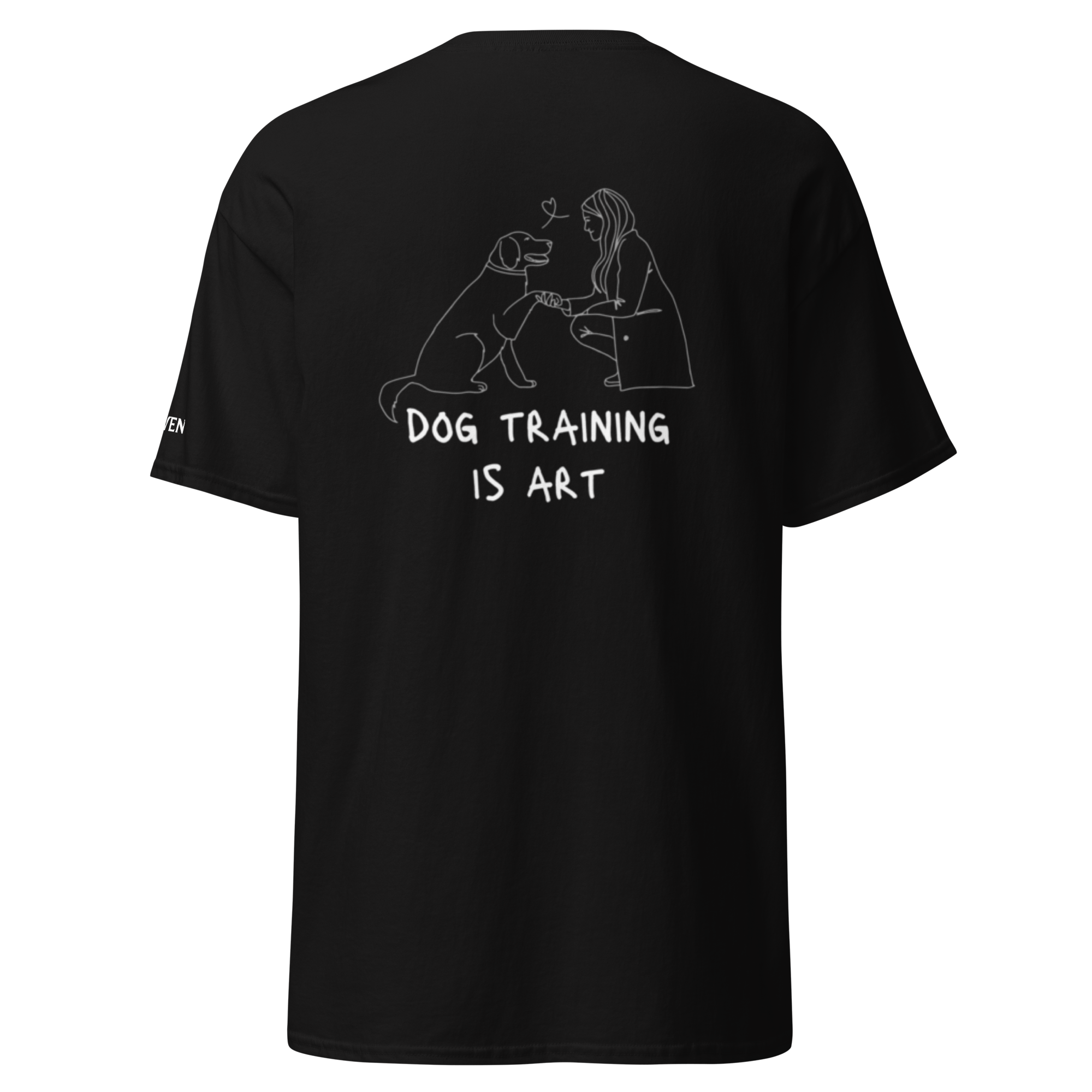 The Raven T-shirt - Dog training is art - Black - Unisex - The Raven Shop