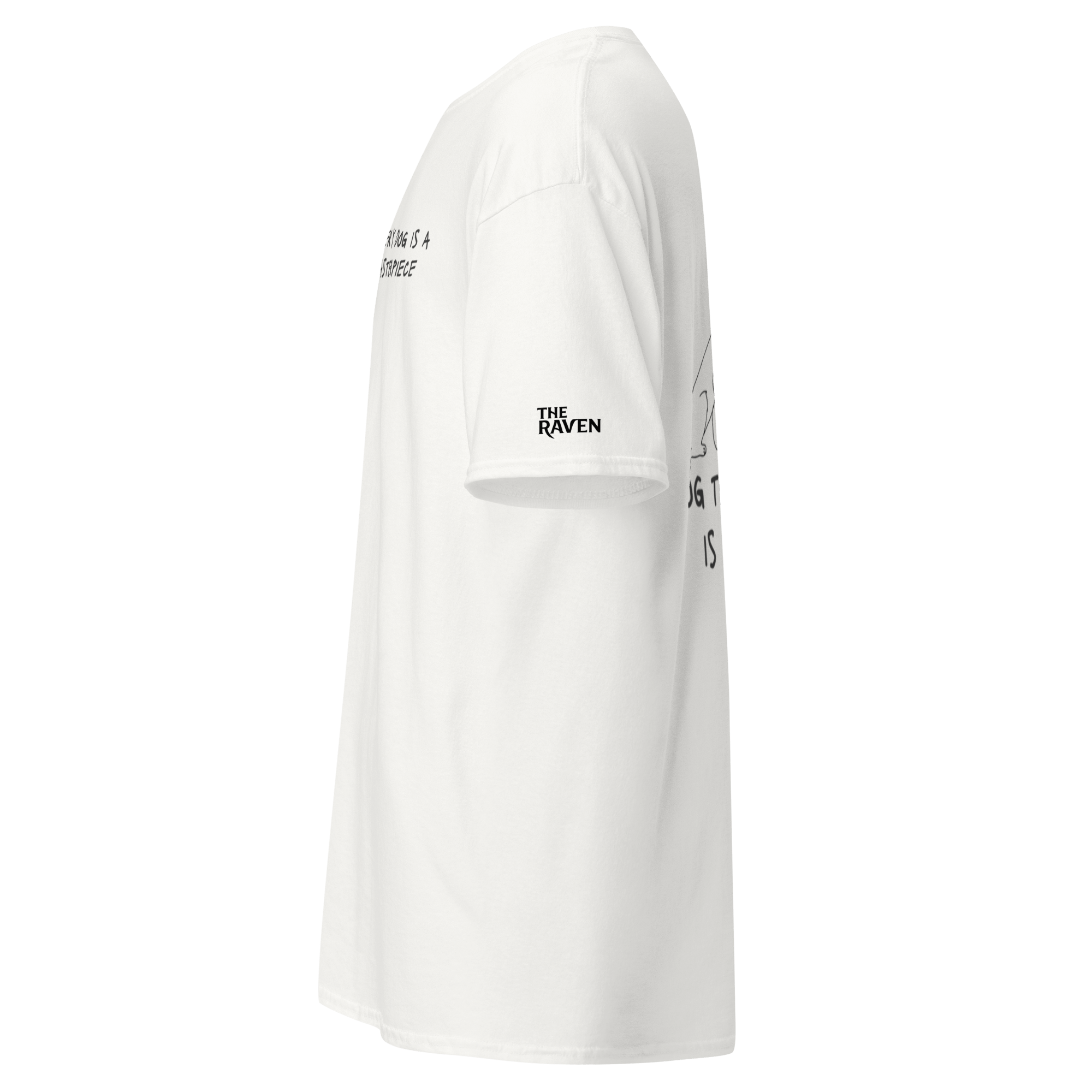 The Raven T-shirt - Dog training is art - White - Unisex - The Raven Shop