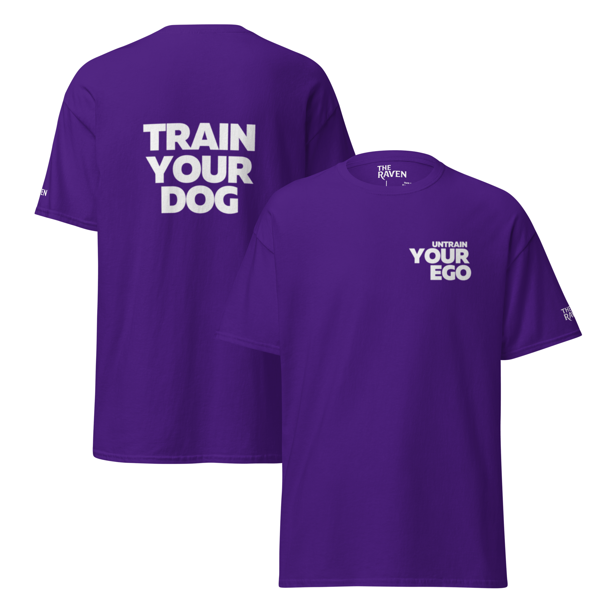 The Raven T-shirt - Untrain your ego (white print) - Unisex - The Raven Shop