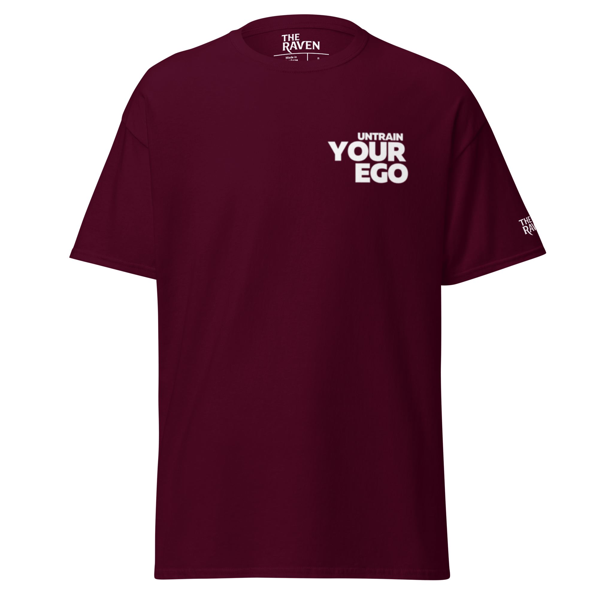 The Raven T-shirt - Untrain your ego (white print) - Unisex - The Raven Shop