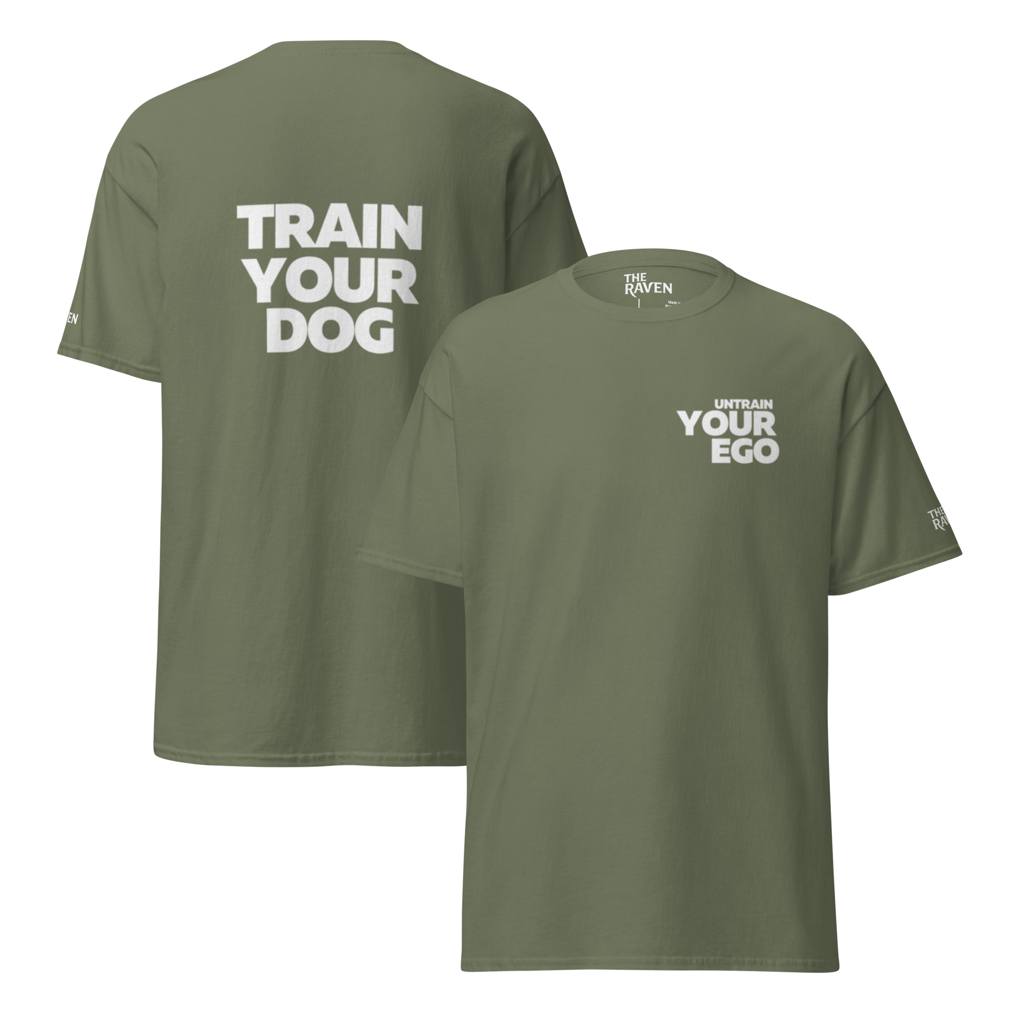 The Raven T-shirt - Untrain your ego (white print) - Unisex - The Raven Shop