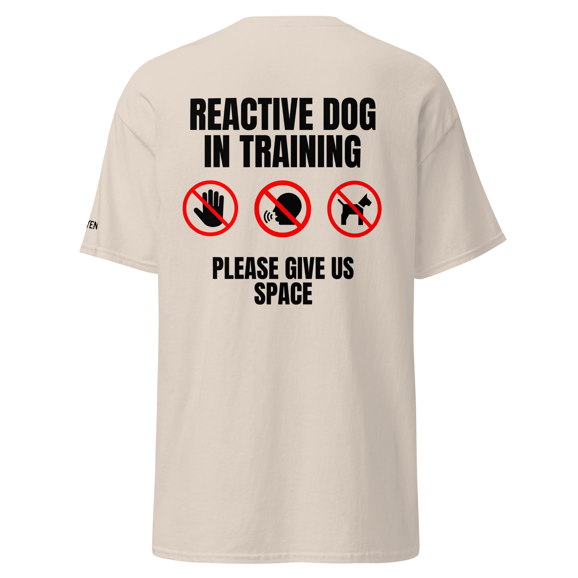 The Raven Unisex T-shirt - Reactive dog in training - black print - The Raven Shop