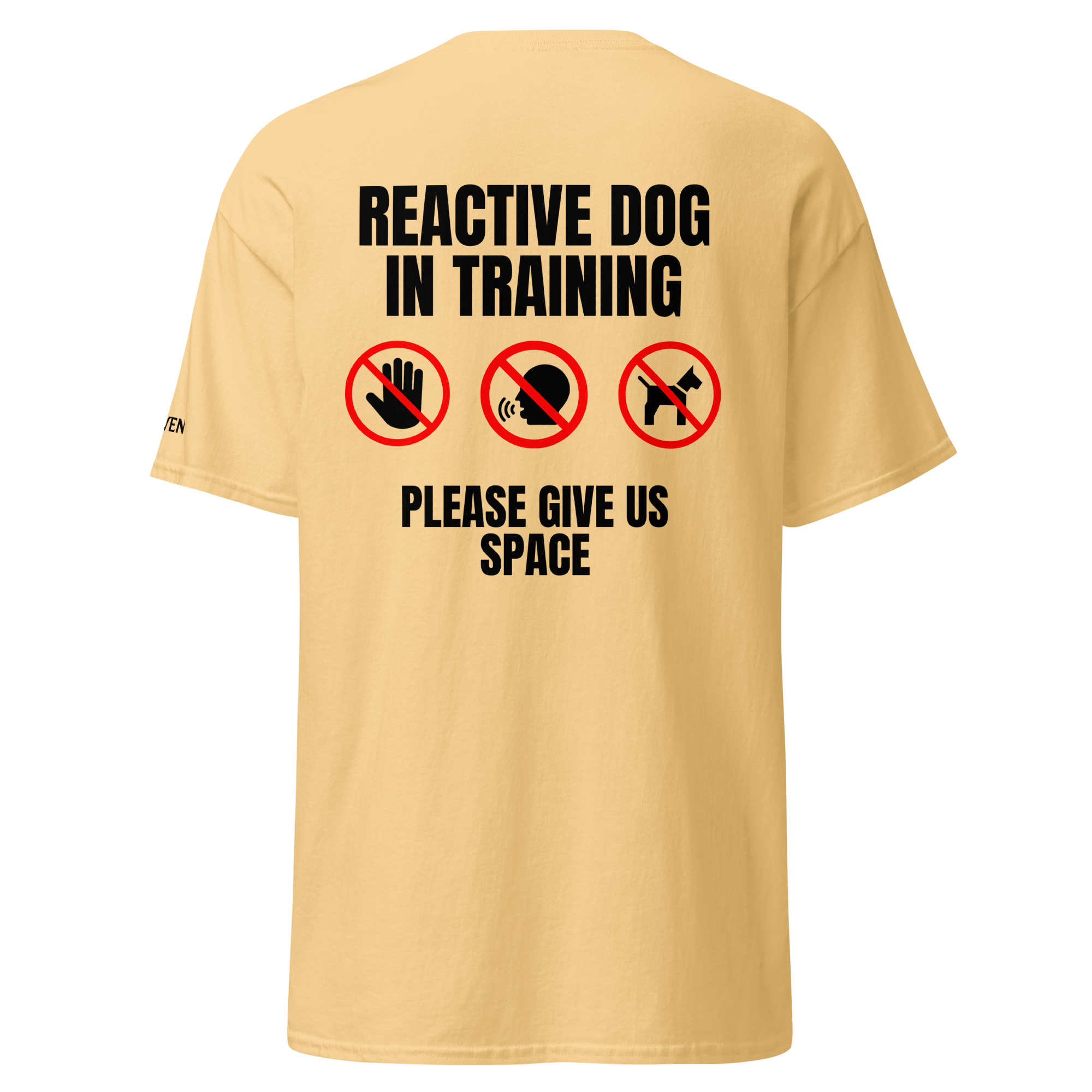 The Raven Unisex T-shirt - Reactive dog in training - black print - The Raven Shop