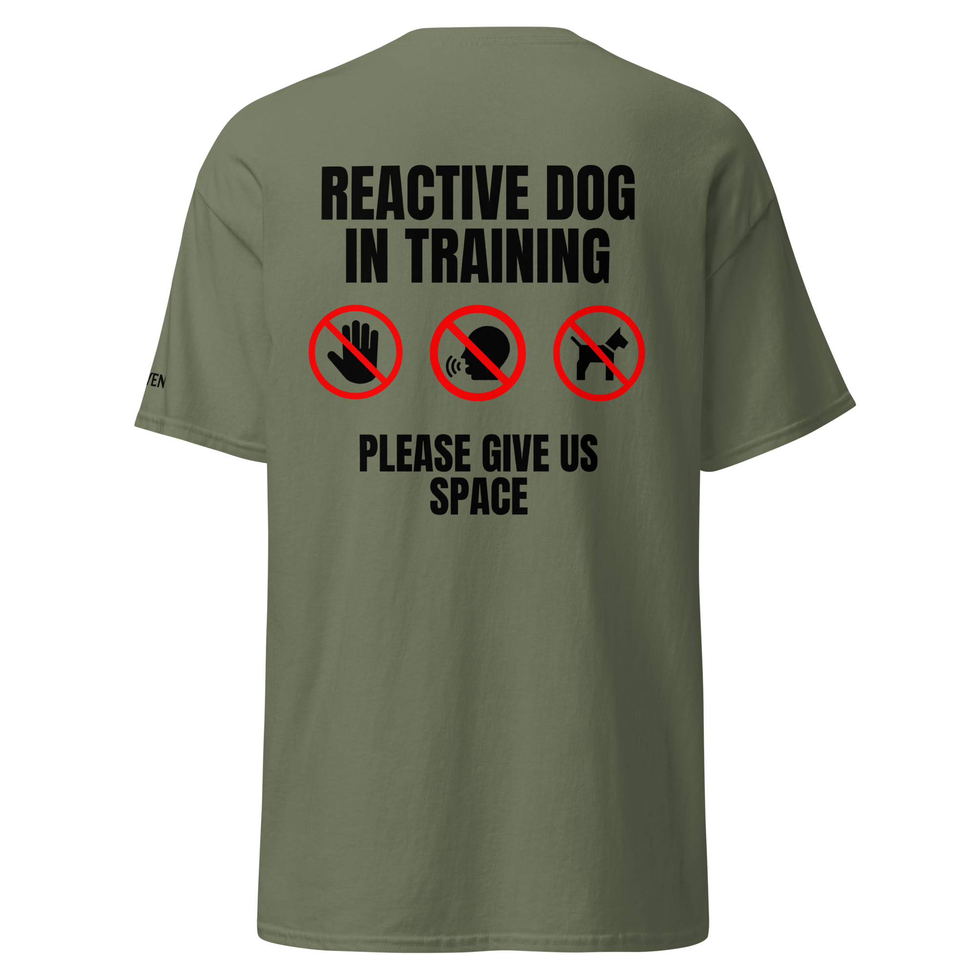 The Raven Unisex T-shirt - Reactive dog in training - black print - The Raven Shop