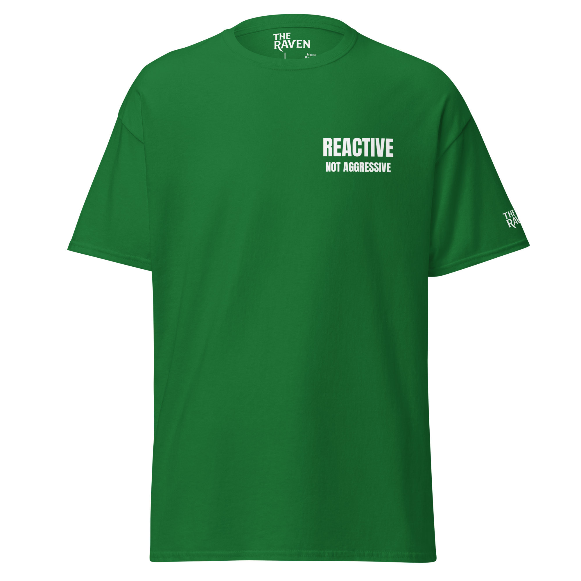 The Raven Unisex T-shirt - Reactive dog in training - white print - The Raven Shop