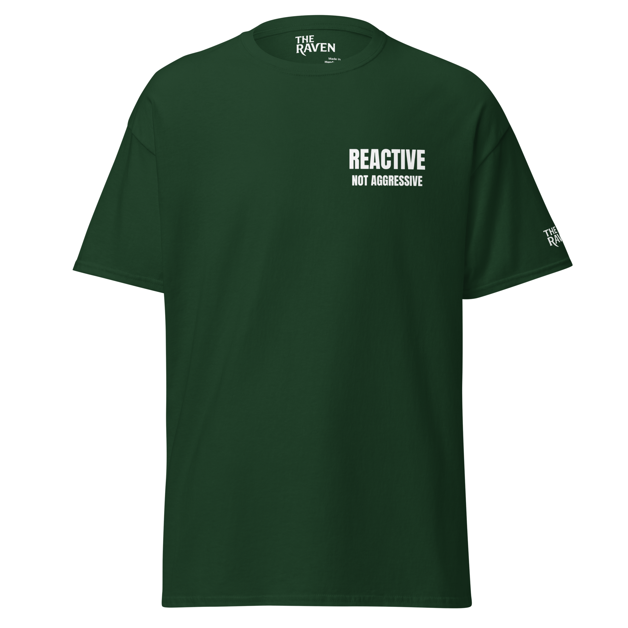 The Raven Unisex T-shirt - Reactive dog in training - white print - The Raven Shop