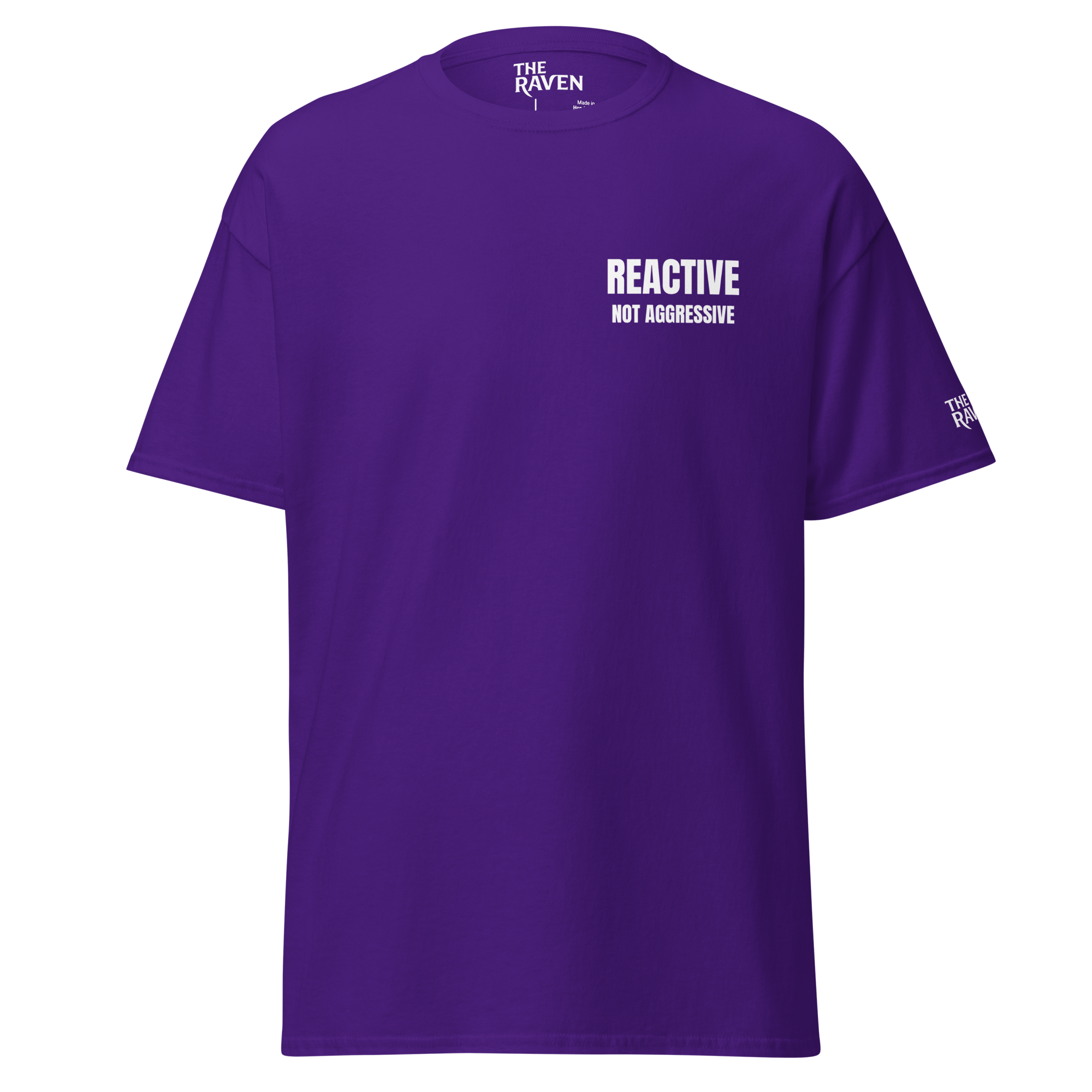 The Raven Unisex T-shirt - Reactive dog in training - white print - The Raven Shop