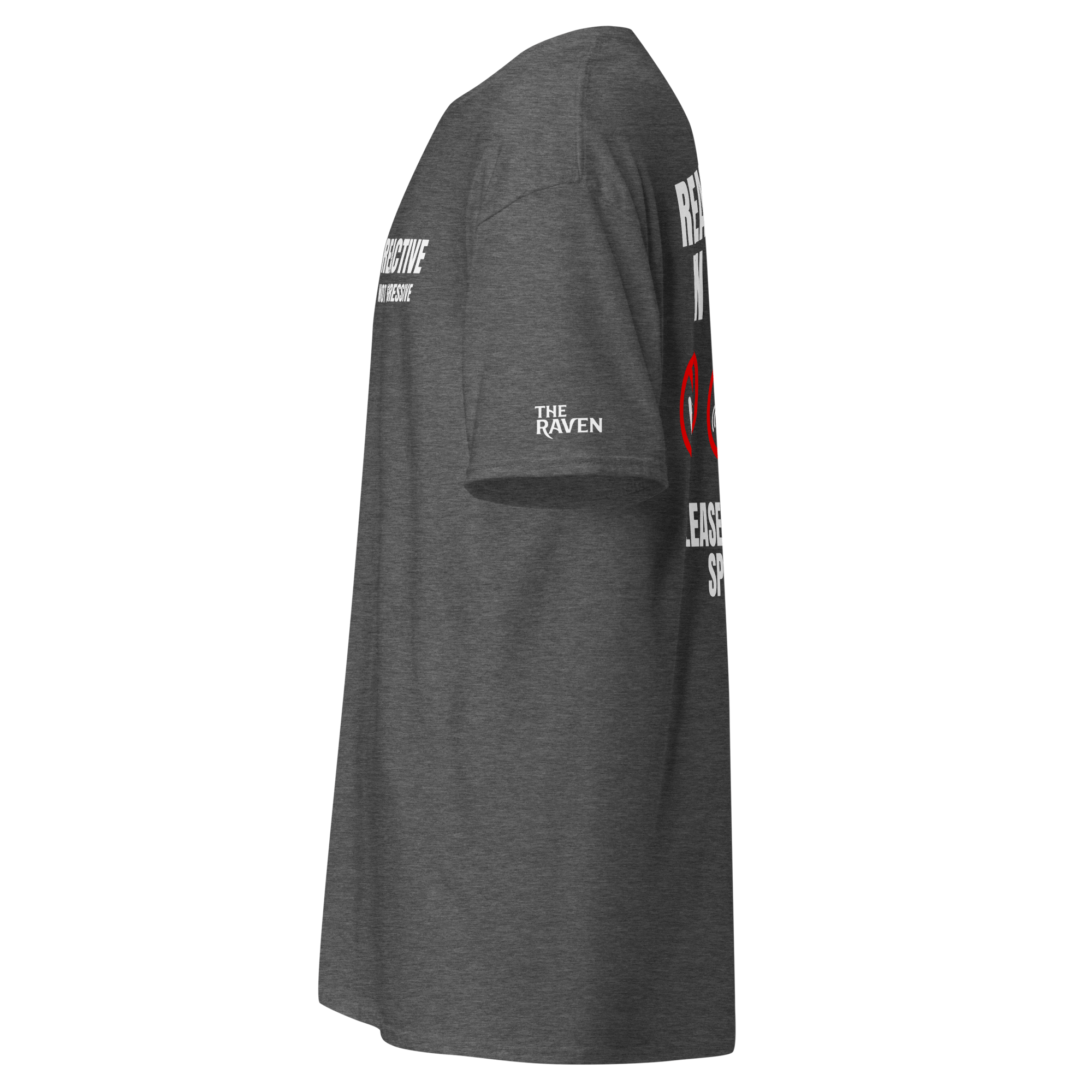 The Raven Unisex T-shirt - Reactive dog in training - white print - The Raven Shop