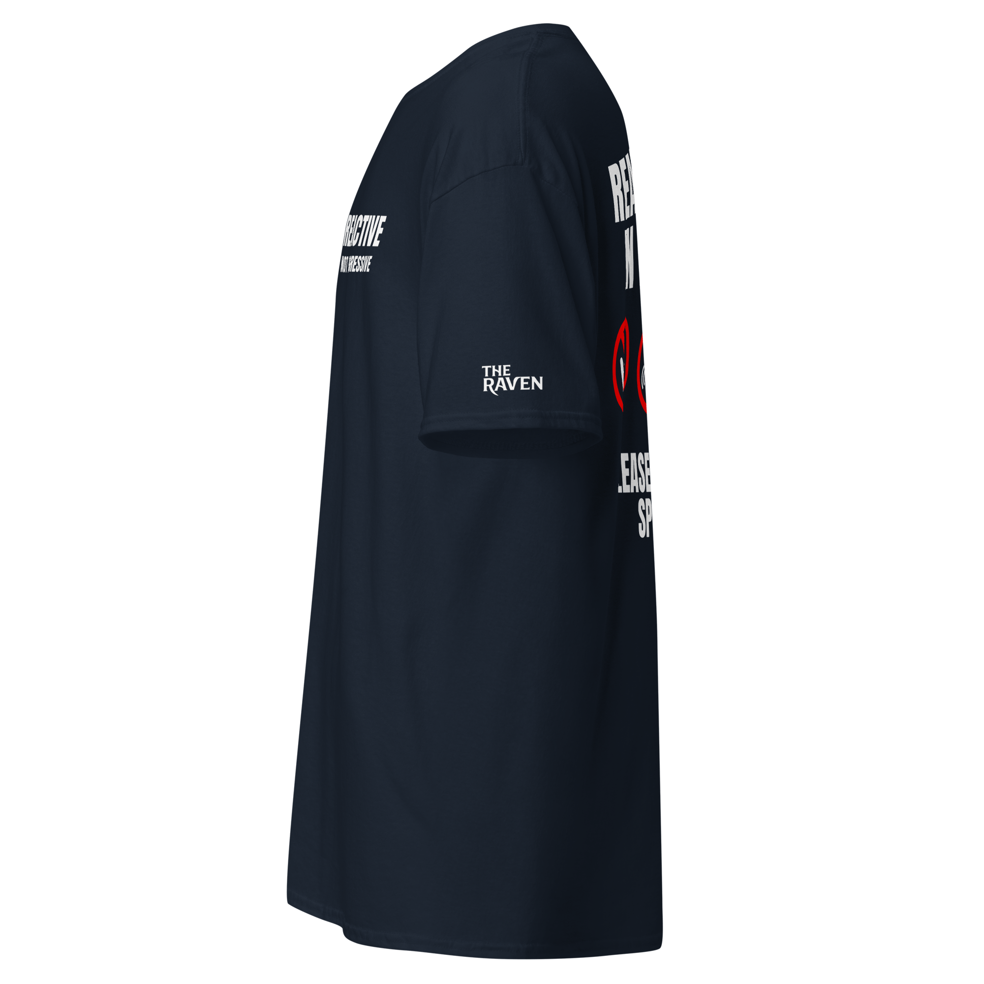 The Raven Unisex T-shirt - Reactive dog in training - white print - The Raven Shop