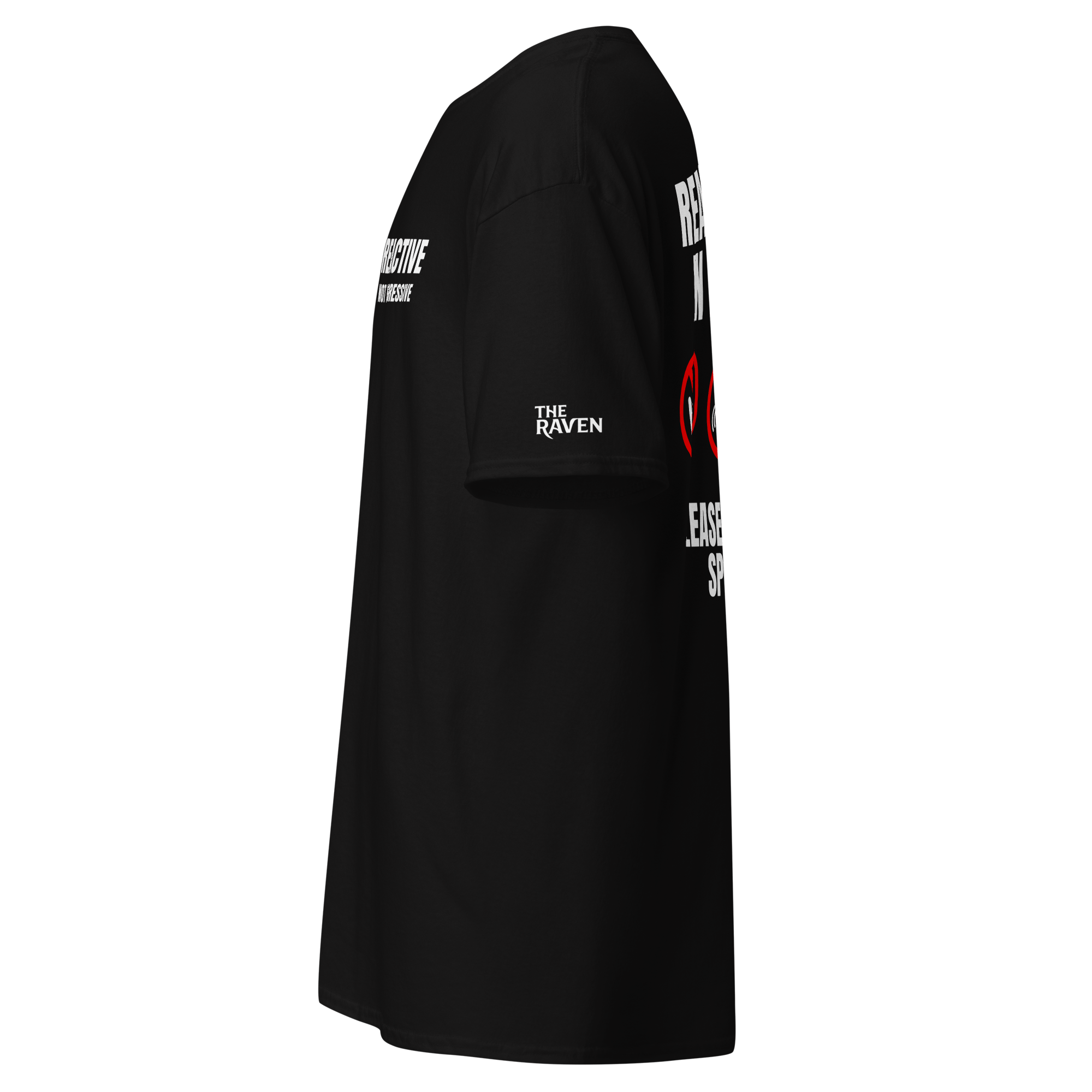 The Raven Unisex T-shirt - Reactive dog in training - white print - The Raven Shop