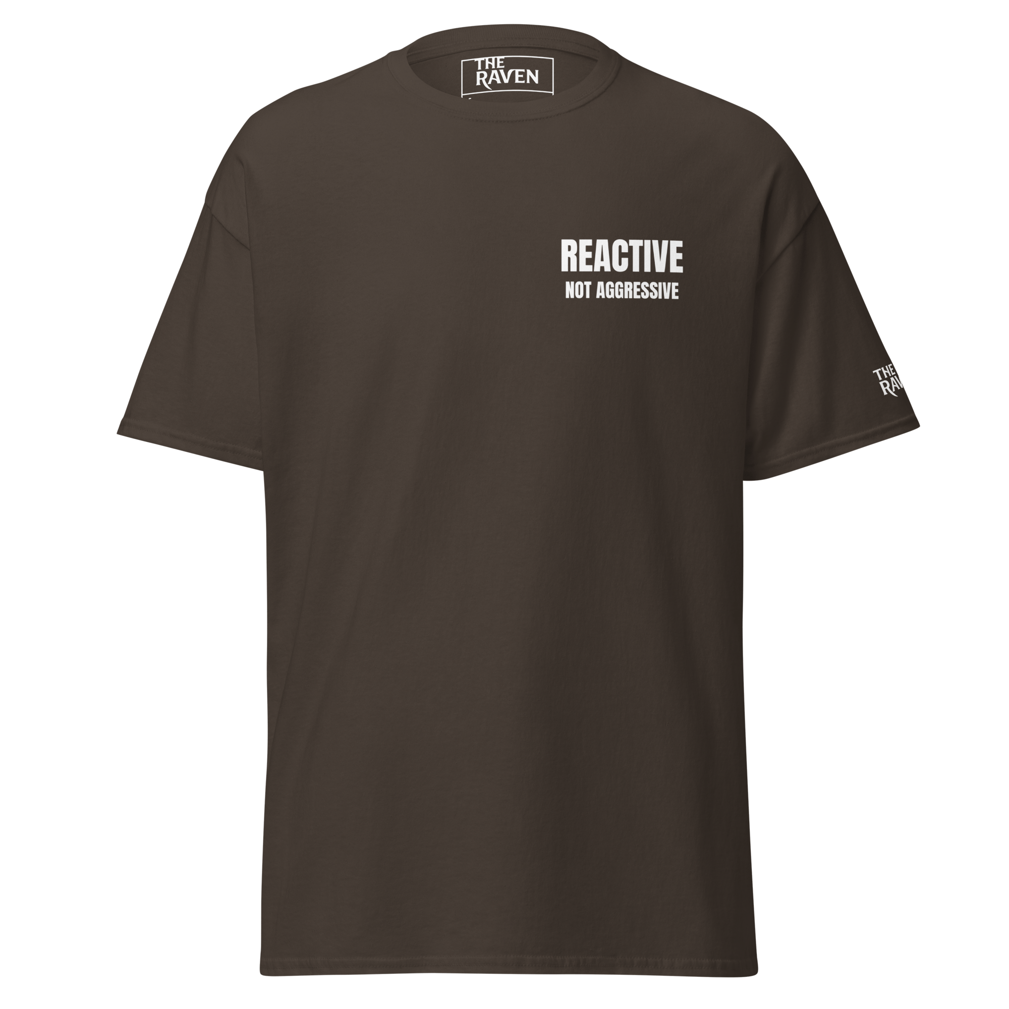 The Raven Unisex T-shirt - Reactive dog in training - white print - The Raven Shop